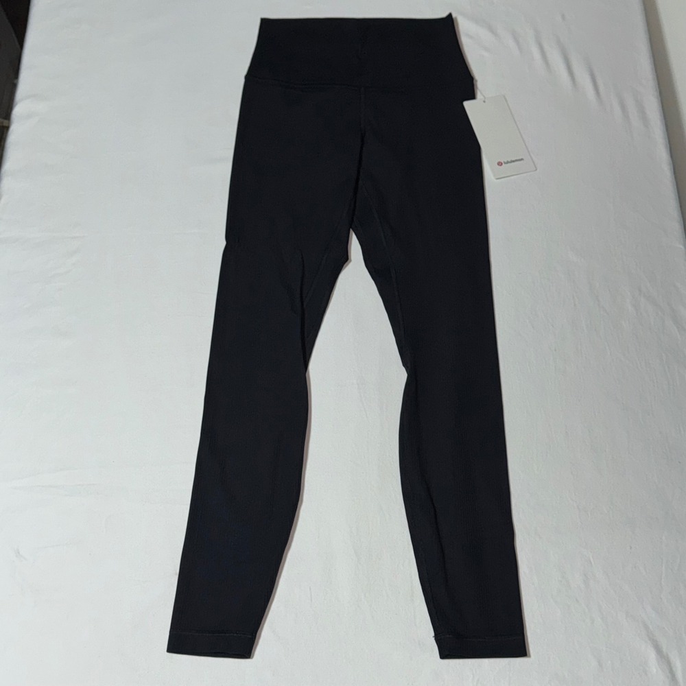 Lululemon Align Ribbed High-Rise Pant 28 Black Nulu Yoga Leggings Sz 6 NWT 118$